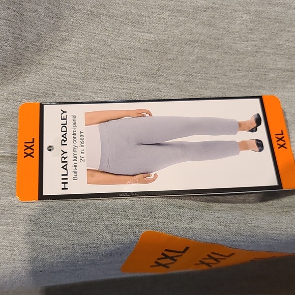 Dress pants w tummy control panel, Anklet mid rise,, light grey NWT - Picture 2 of 4